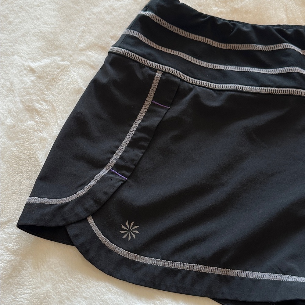 Athleta Mid Rise Running Shorts - Picture 2 of 8